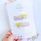 Yellow Mouse Pops Pigtail Clip Set