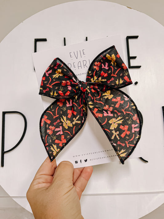 Black| Red Gold Bows Bow