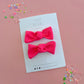 Flamingo Pink Knot Bow Pigtails
