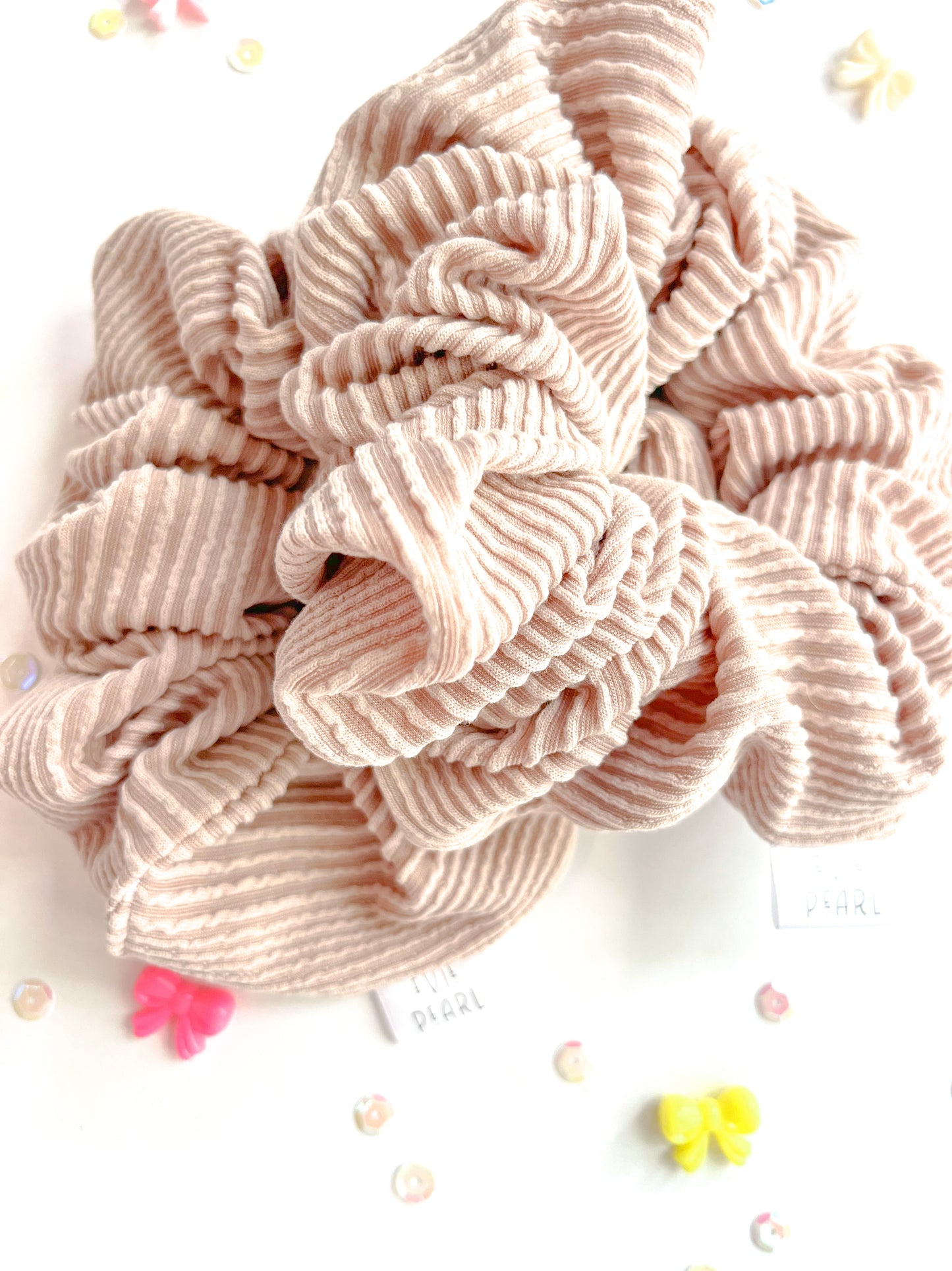 Latte Ribbed Oversized Scrunchy