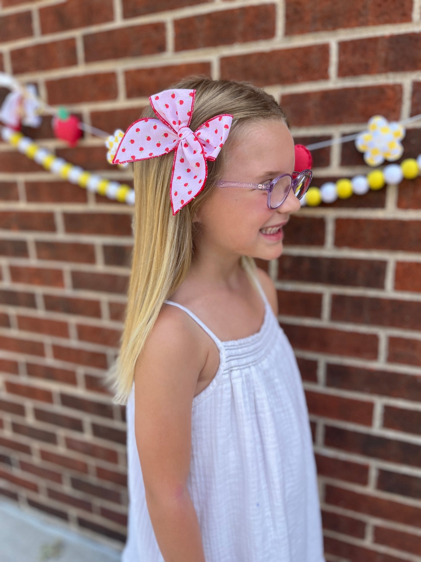 Pink Apple Bow