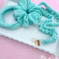 Teal Ribbed Teacher Gift Set- Lanyard| Knotted Headband| Scrunchie