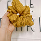 Mustard Knit Oversized Scrunchy