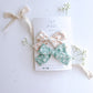 Cream Pink Daisy & Green Floral Medium Pinwheel Set