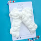 White Crinkle XL Pinwheel Bow