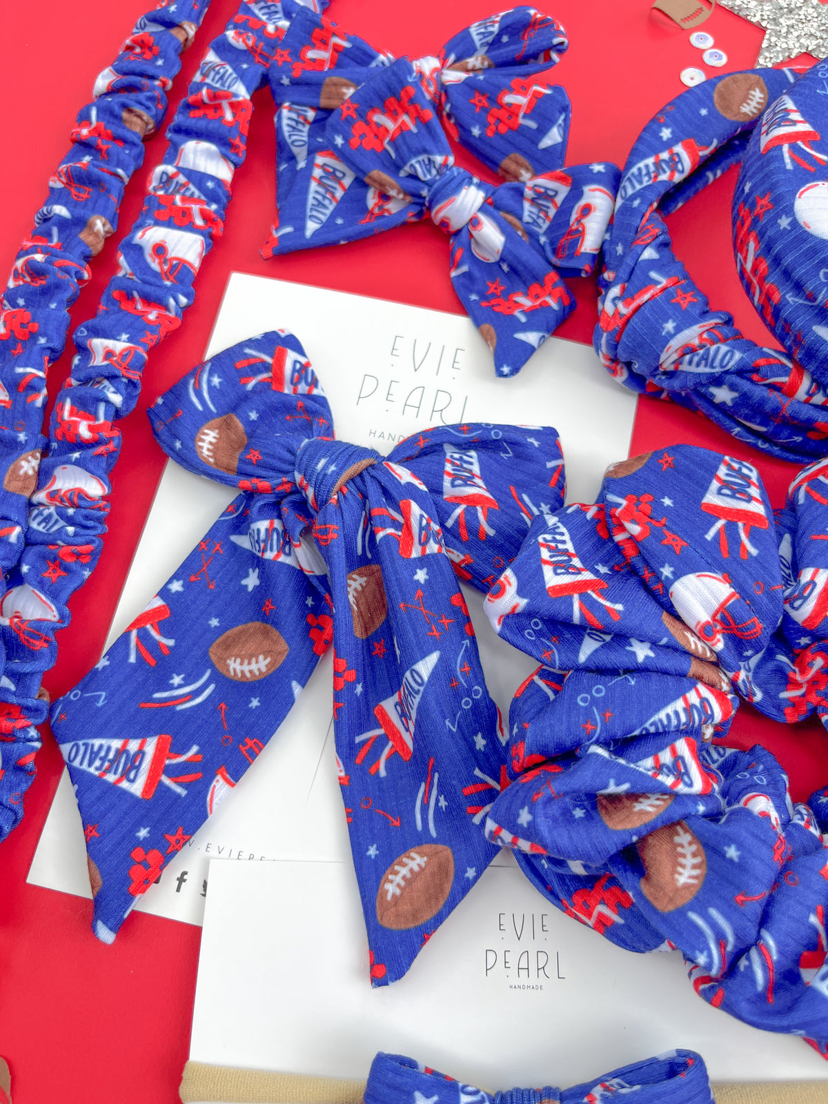 Buffalo Bills Hair Accessories | Bows, Scrunchies & Headbands