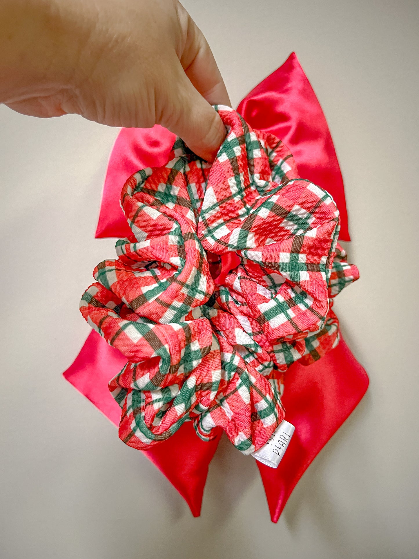 Red & Green Plaid Oversized Scrunchy