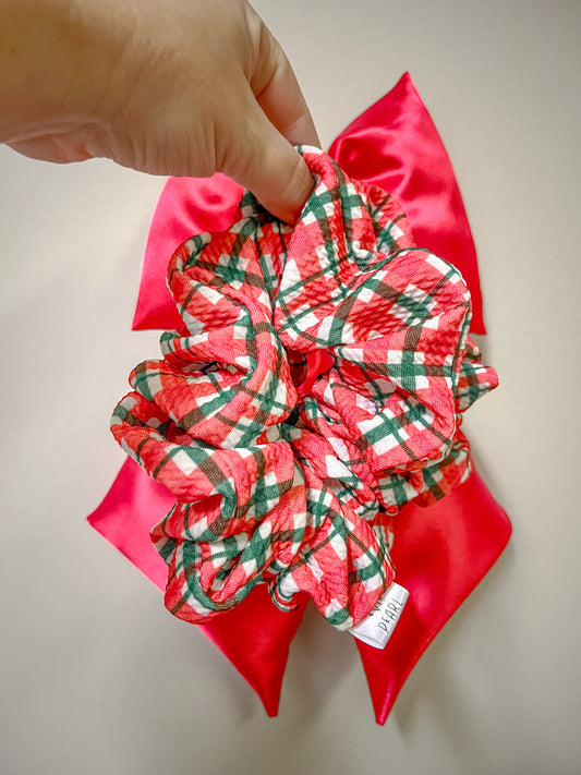 Red & Green Plaid Oversized Scrunchy