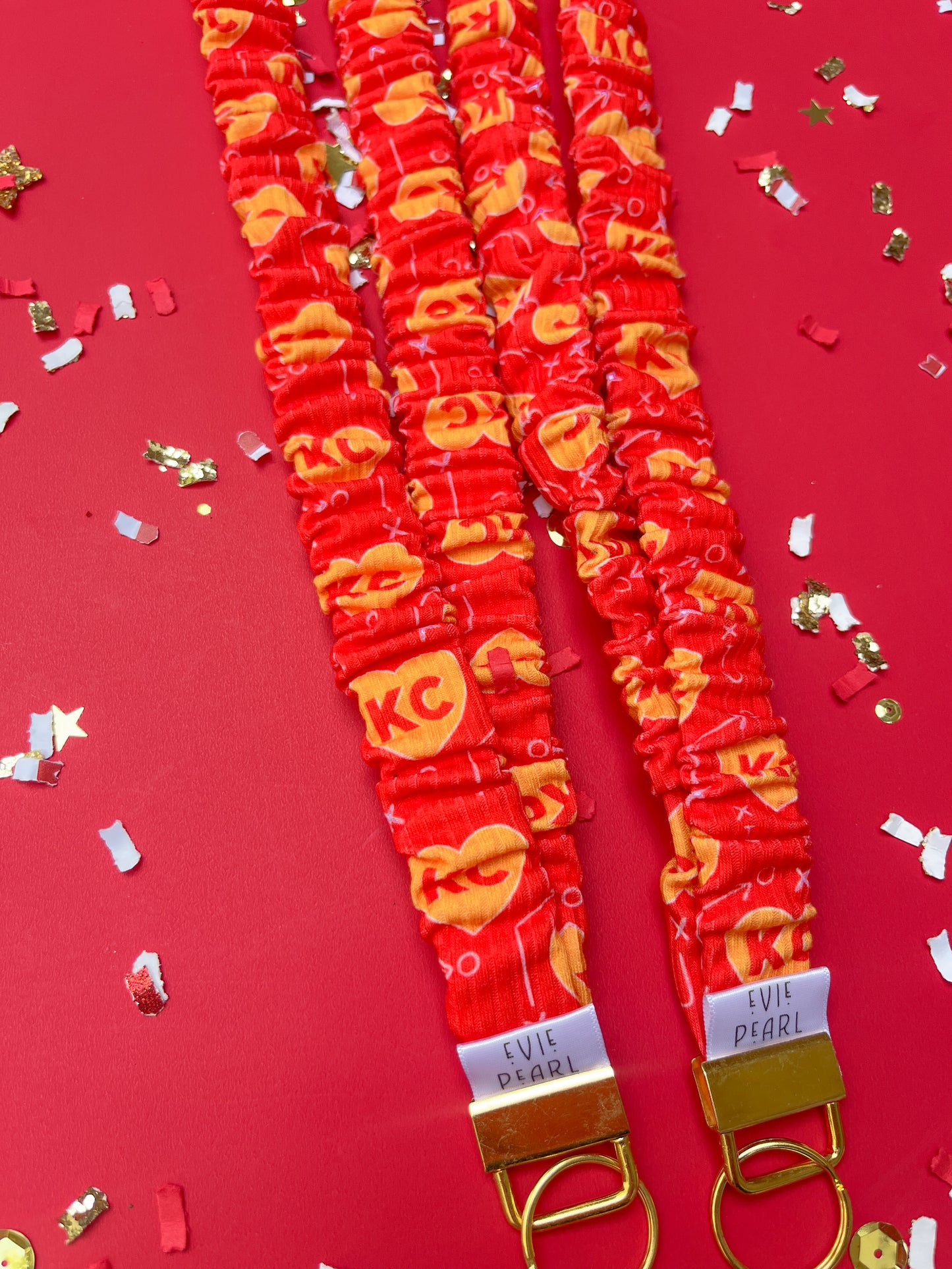 Kansas City Football Scrunchy Lanyard