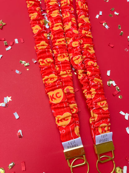 Kansas City Football Scrunchy Lanyard