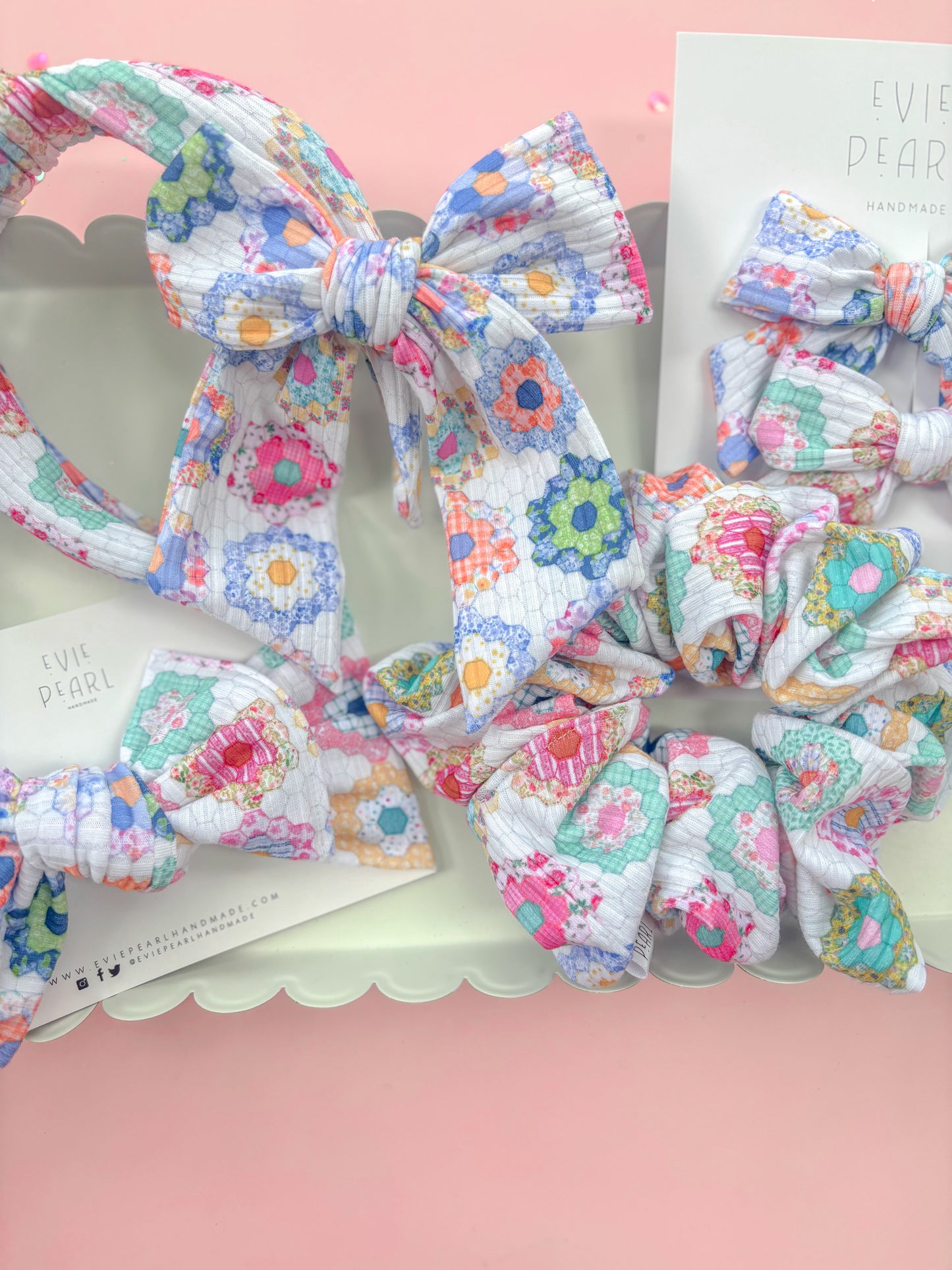 Heirloom Daisy Patchwork Oversized Scrunchy