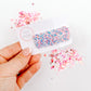 Blue Pink Dot Glitter Single Snap Clip
