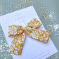 Golden Floral Medium Bow