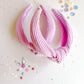 Lilac Ribbed Knotted Headband