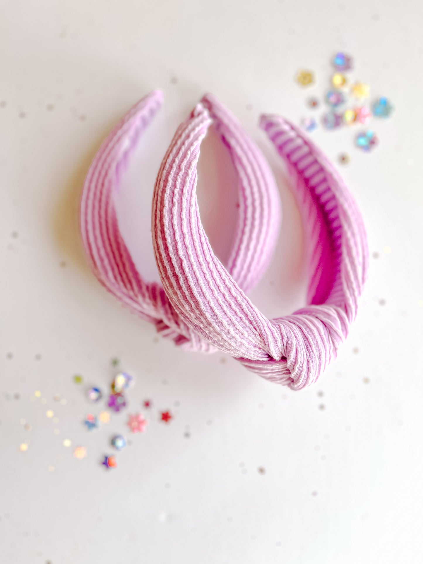 Lilac Ribbed Knotted Headband