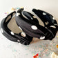 Black Dot Knotted Headband for Girls & Women