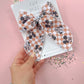 Tan Checkered Mouse Oversized Bow