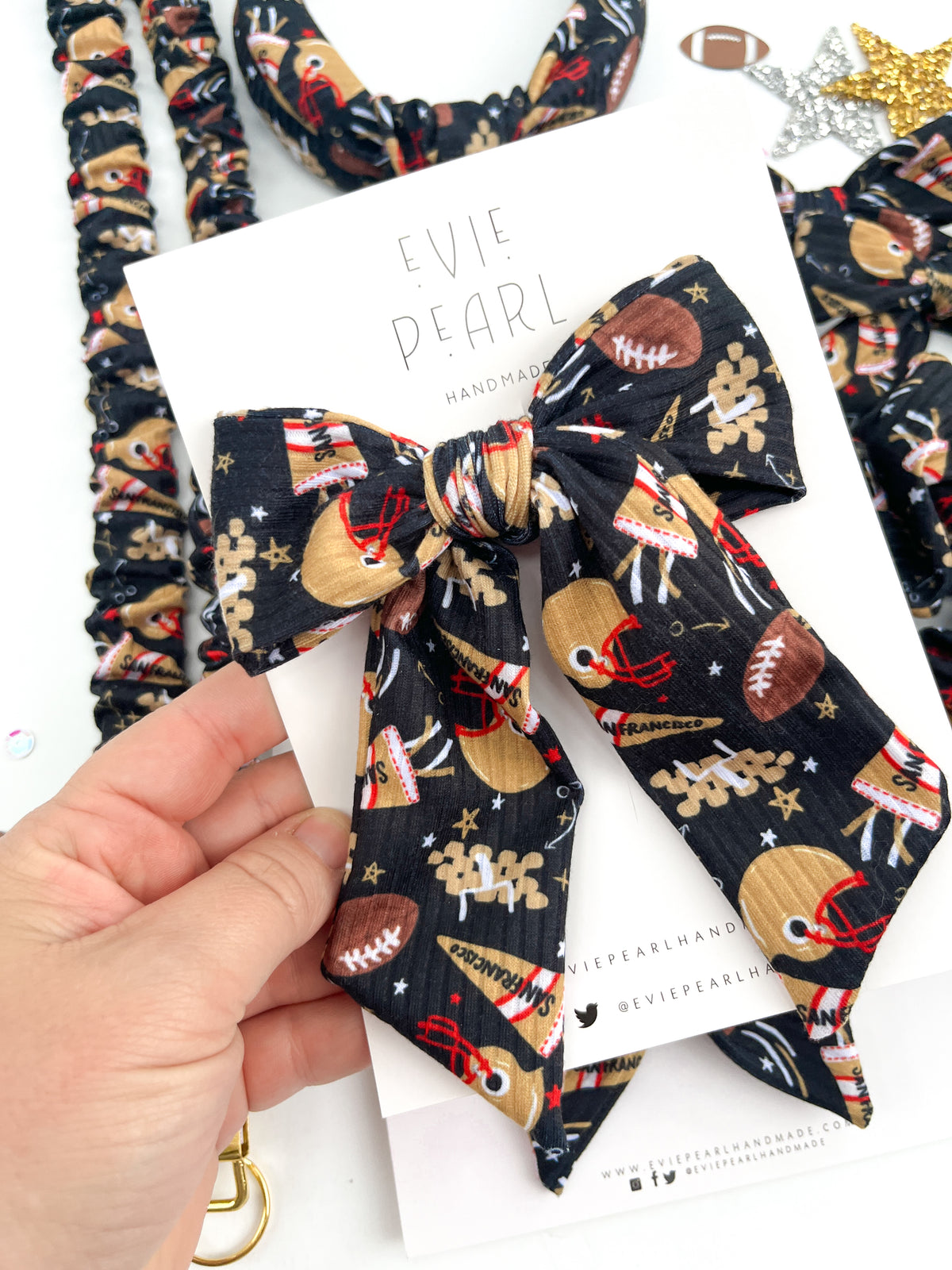 San Francisco 49ers | Bows, Scrunchies & Headbands