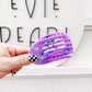 Purple Marbled Flat Medium Claw Clip