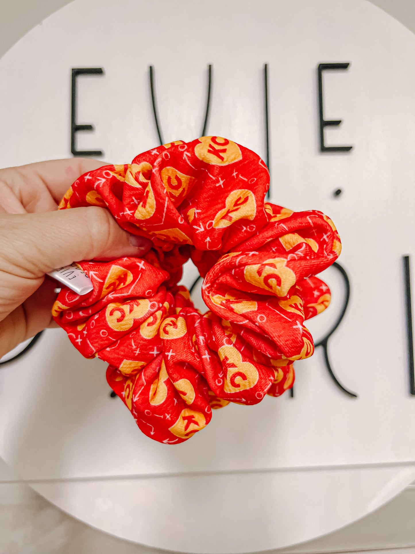 Red KC Heart Oversized Scrunchy R2S