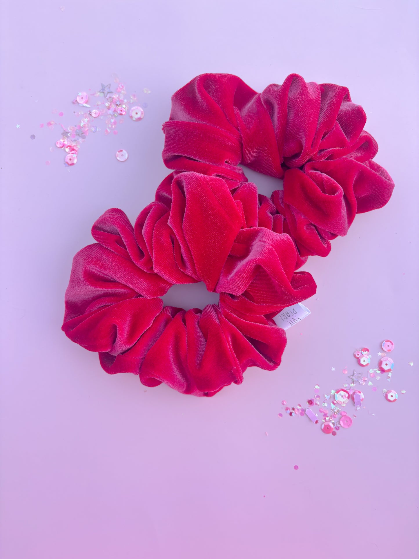 Rosie Pink Velvet Oversized Scrunchy