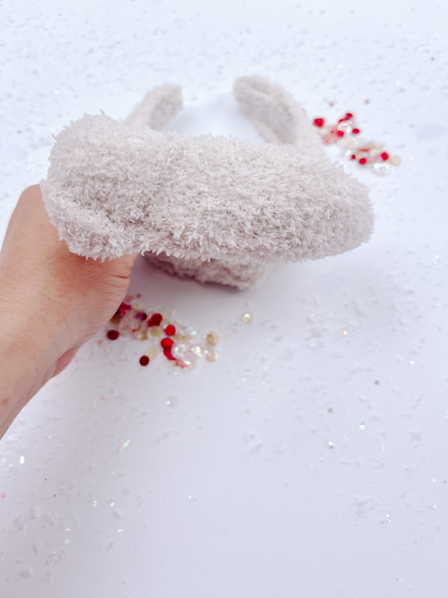 Cream Sherpa Knotted Headband for Girls & Women