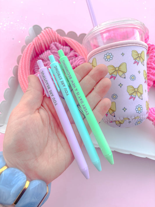 Inspiration Pens for Teachers- Blue, Green & Lilac