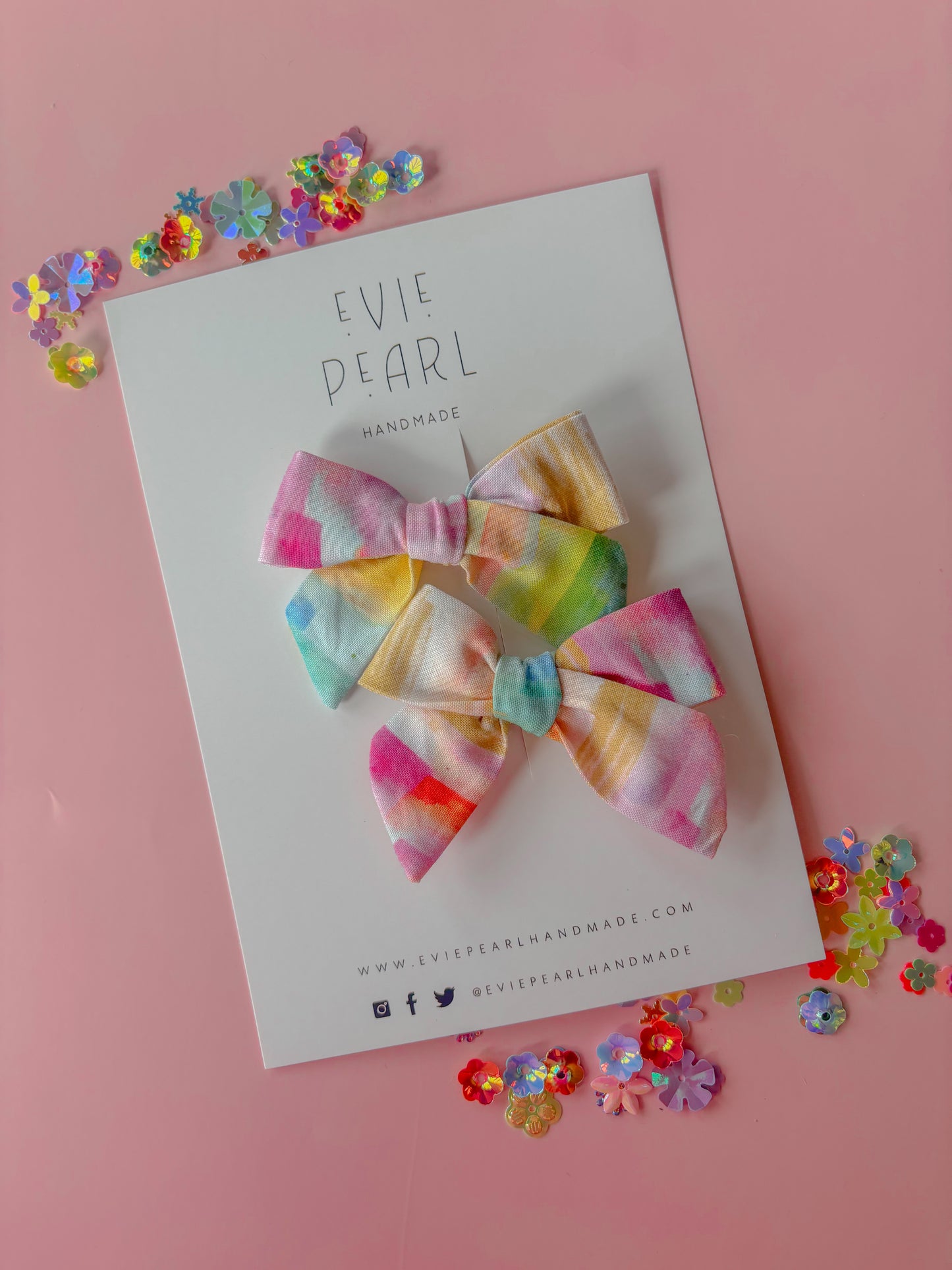 Rainbow Watercolor Pigtails