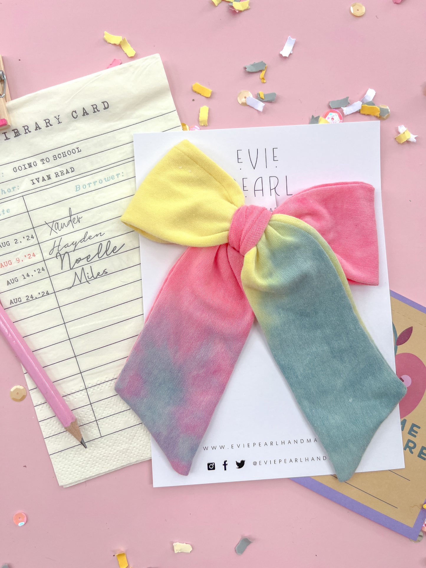 Tie-Dye XL Pinwheel Bow