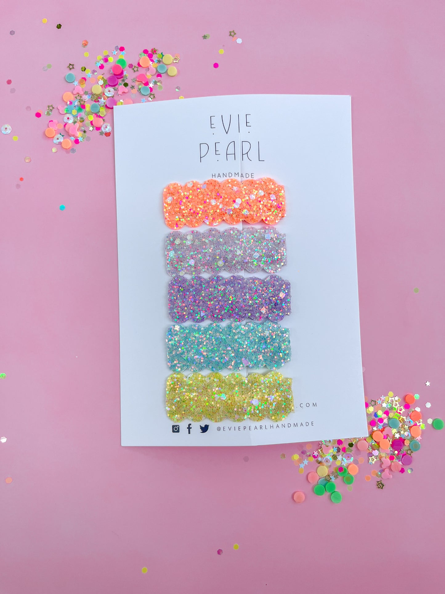 Chunky Glitter Snap Clip