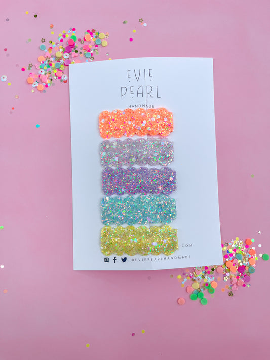 Chunky Glitter Snap Clip
