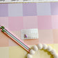 White Glitter Purple Pencil Snap Clip Charm