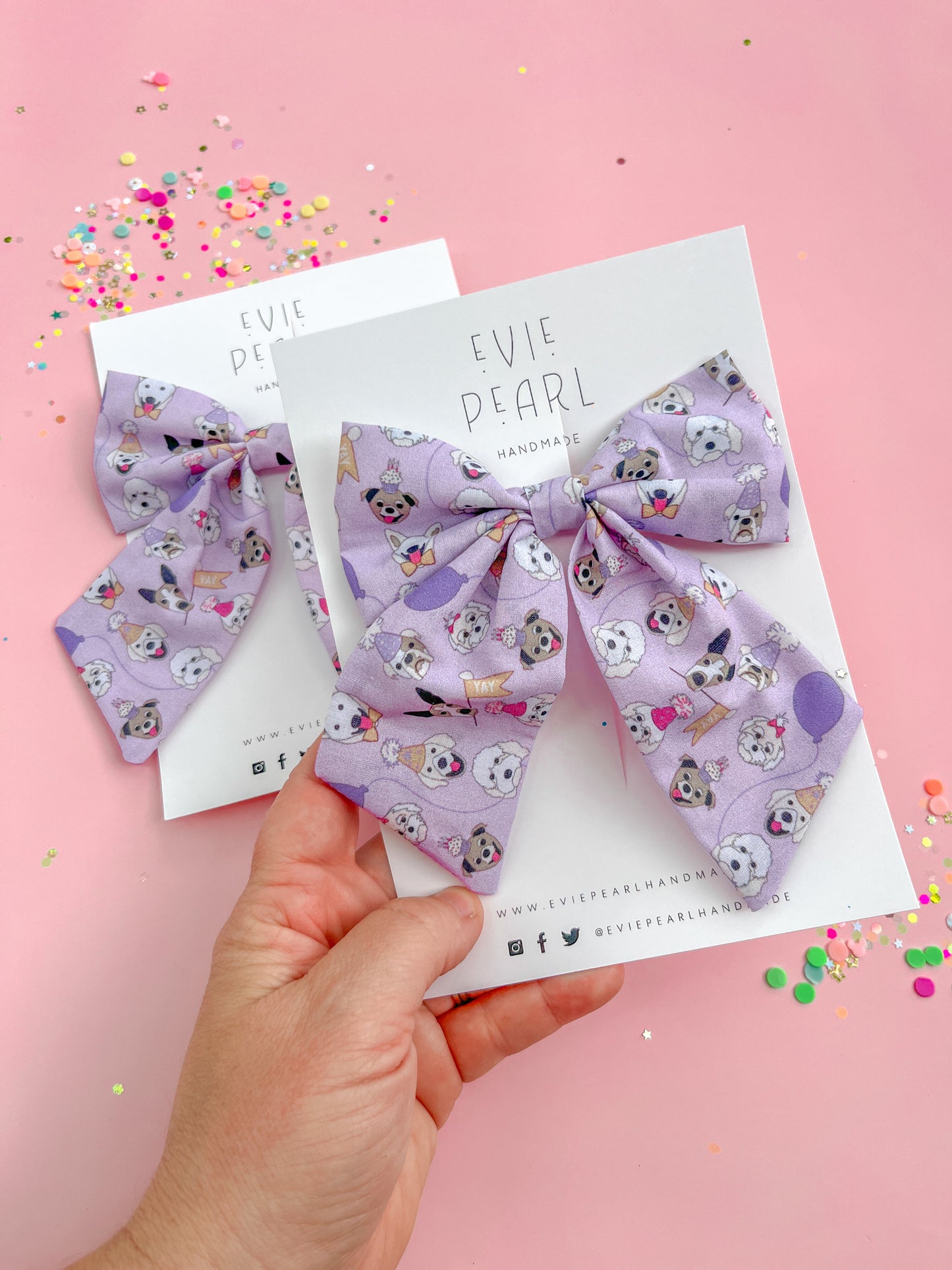 Birthday Pups Medium Sailor Bow