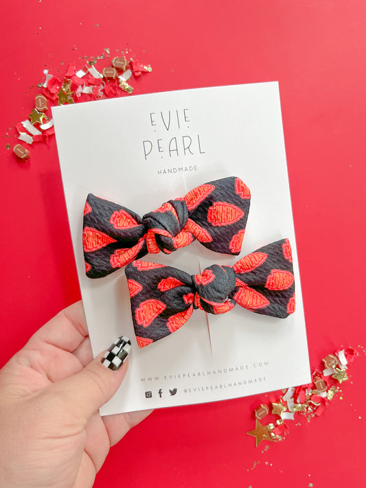 Kansas City Black Kingdom Knot Bow Pigtail Set
