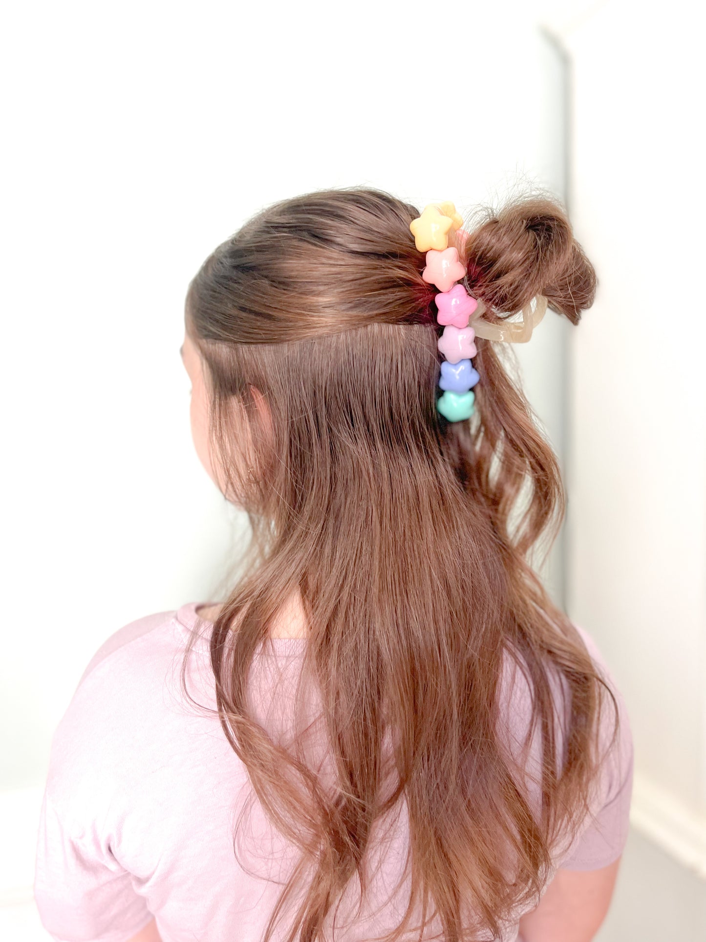 Rainbow Star Large Claw Clip