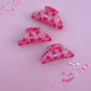 Pink Heart Medium Iridescent Claw Clip