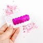 Magenta Purple Glitter Single Snap Clip