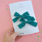 Tropical Punch Teal Velvet Classic Pigtails