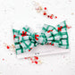 Green Plaid Red Bows Bow Turban for Baby & Toddler Girls