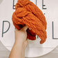 Terracotta Pumpkin Crinkle Knotted Headband