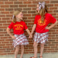 Football Hearts KC XL Pinwheel Bow