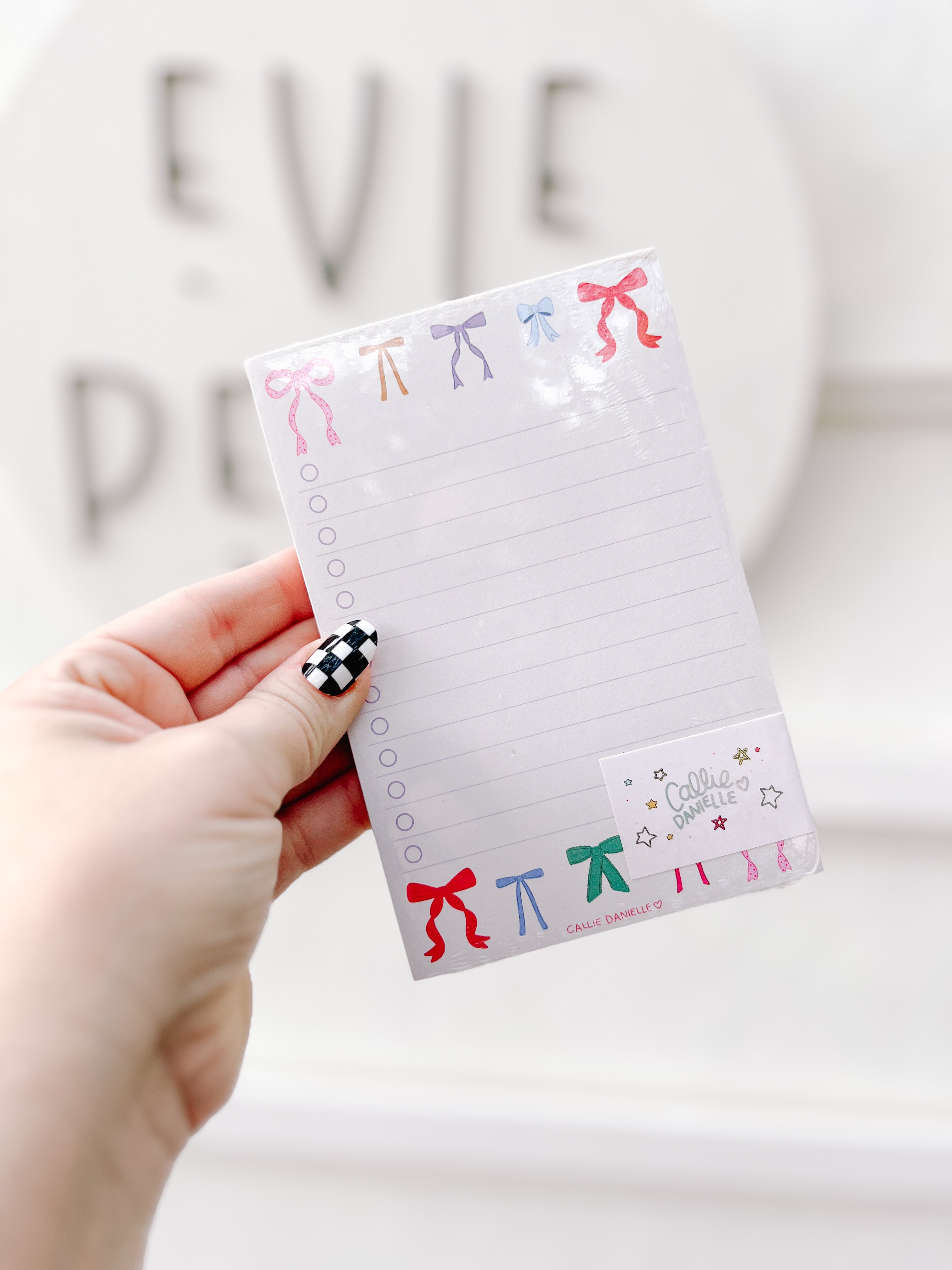 Bow Notepad – Evie Pearl Handmade