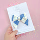 Medium Navy/White Stripes Pinwheel