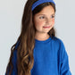 Blue Ribbed Classic Headband