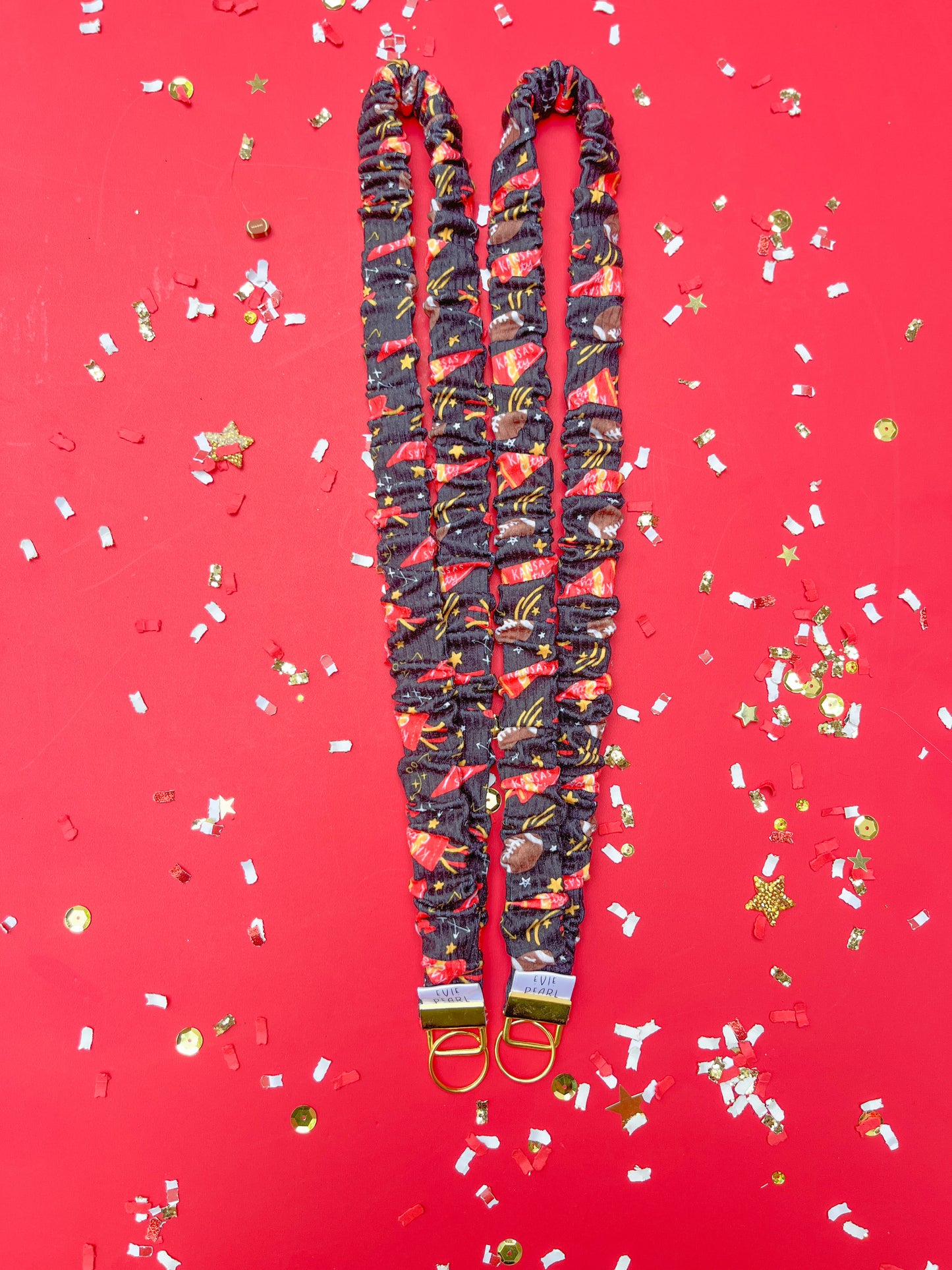 Kansas City Football Scrunchy Lanyard