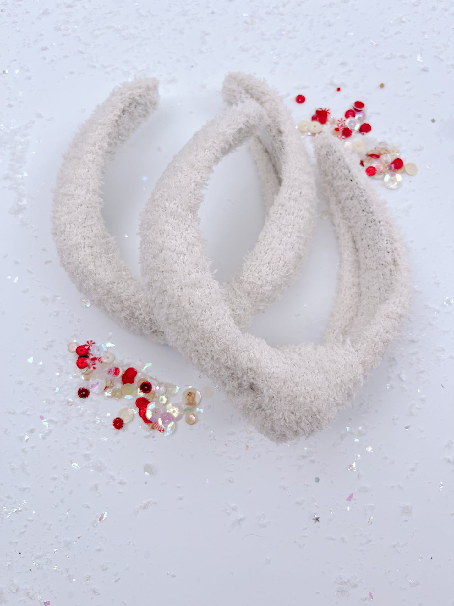 Cream Sherpa Knotted Headband for Girls & Women