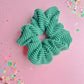 Kelly Green Ribbed Regular Scrunchy