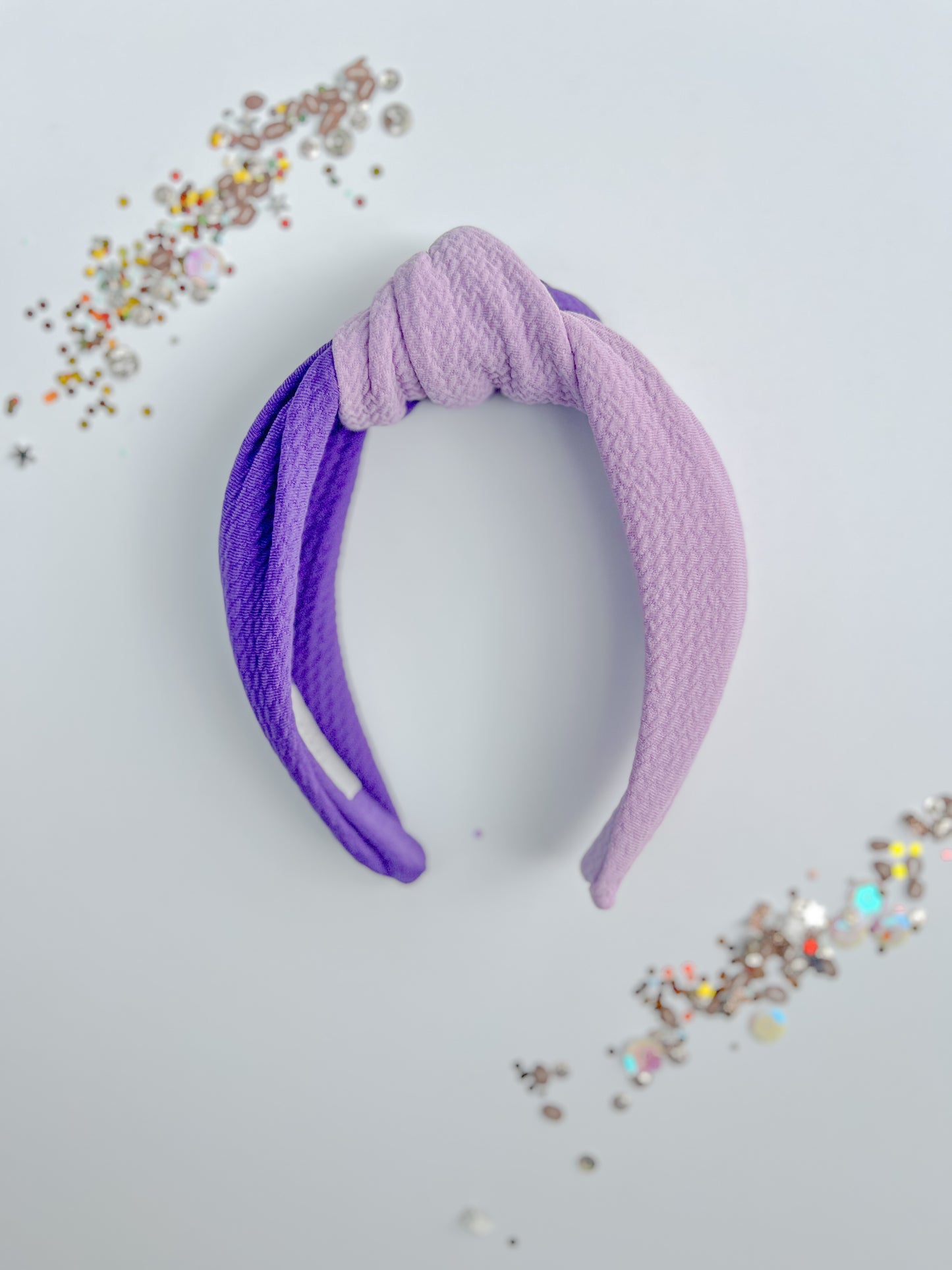 KSU Purple Lilac Colorblock Knotted Headband for girls & women