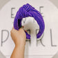 Purple Ribbed Knotted Headband