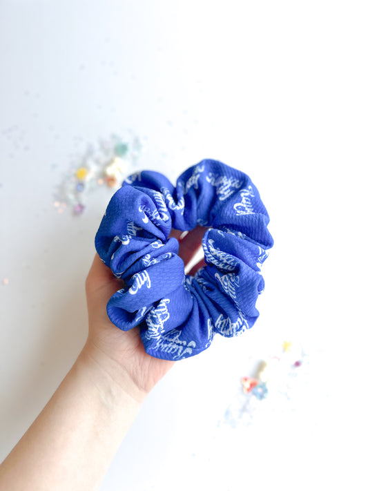 Blue Kansas City Oversized Scrunchy